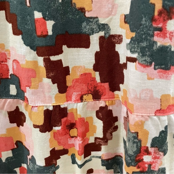 NWT M L pink gray white flowy sleeveless bohemian maxi dress w/pockets - Picture 4 of 7